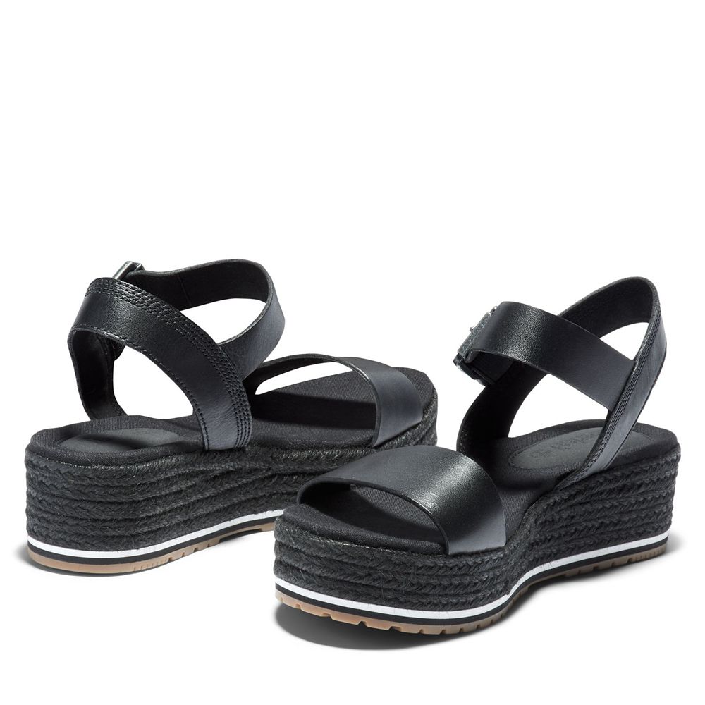 Sandalias Timberland Mujer Santorini Sun Ankle Strap Negras - Chile CAT-947062
